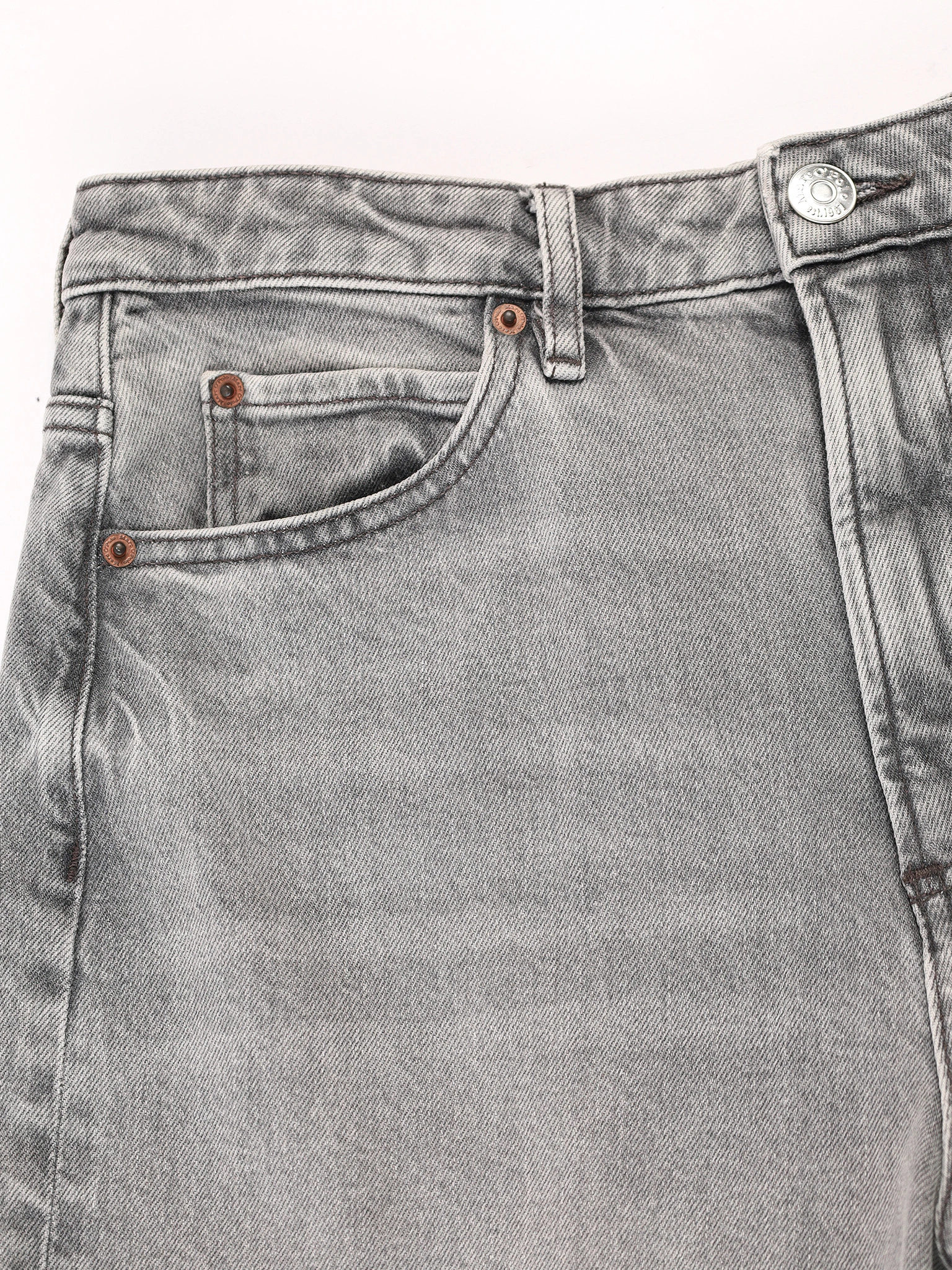 Джинсы серого цвета из смесового хлопка